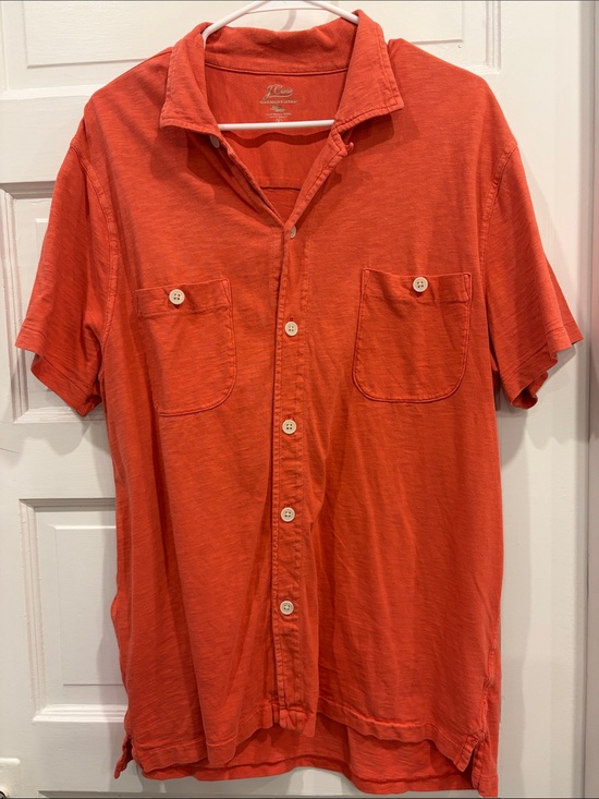 J. Crew Other - J. Crew Casual Short-Sleeve Button-Down Shirt in Nantucket red